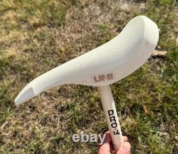 Uni Pro 14 White Old School BMX Seat And Post Mint Condition