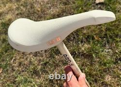 Uni Pro 14 White Old School BMX Seat And Post Mint Condition