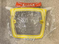 Vintage 1980s Vented Mesh Yellow AERO Old School BMX Number Board Yellow NOS