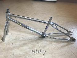 Vintage 1985 GT Mach One Frame & Fork 4130 Chrome Old School BMX Freestyle