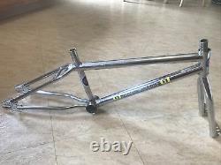 Vintage 1985 GT Mach One Frame & Fork 4130 Chrome Old School BMX Freestyle