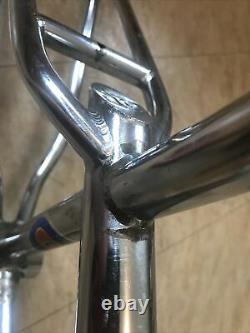 Vintage 1985 GT Mach One Frame & Fork 4130 Chrome Old School BMX Freestyle