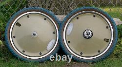 Vintage BMX Wheelset Huffy Sigma Old School Bike 1980s 20 Rim Cover Blue Wheels