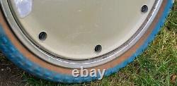 Vintage BMX Wheelset Huffy Sigma Old School Bike 1980s 20 Rim Cover Blue Wheels