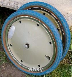 Vintage BMX Wheelset Huffy Sigma Old School Bike 1980s 20 Rim Cover Blue Wheels