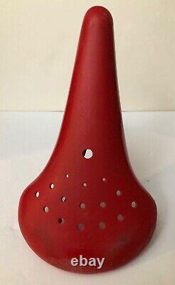 Vintage Elina BMX Seat 1981 Red Old School Saddle 7387 Japan