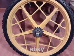 Vtg Mongoose Motomag 11's BMX wheel Set/Rims & Tires, Bendix Coaster, Oldschool