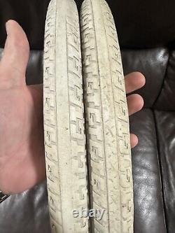 WHITE 80s GT TYRES 20 x 1.75 Old School BMX