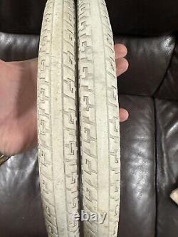 WHITE 80s GT TYRES 20 x 1.75 Old School BMX