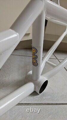 White Profile X-File BMX Chromoly Old Mid-school Racing Bicycle Bike Frame