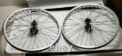 1980's Araya 7x Chrome Wheels Bullseye Hubs 20 Old School Bmx
