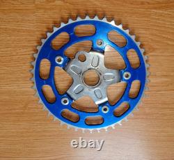 ANCIEN STYLE BMX Sugino Blue Pignon Usiné 45T Vis et Araignée