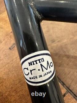 Ancien guidon de BMX Nitto Black Crmo de l'école ancienne Année 1983 Très beau! Authentique années 80