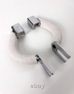 Ancienne école BMX Repose-cadre arrière Spinner Pegs, blanc, Freestyle OG 80s 1980s