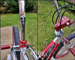 Chrome Red Old School Bmx Vélo USA Stunt Retro Vintage Freestyler Vélo Rare