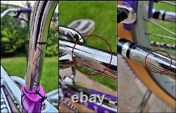 Old School Bmx Bicycle USA Retro Vintage Freestyler Bicycle MID Skool Purple Retro