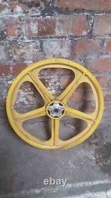 Roue avant Skyway Tuff 2 jaune pour Vieux BMX Haro GT Torker Skyway Hutch