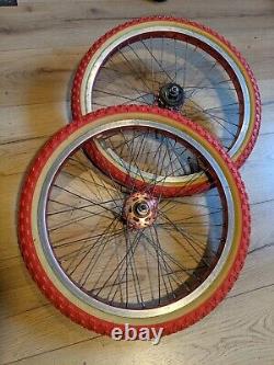 Roues de BMX Ukai Speedline de style ancien rouge