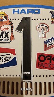 Série de plaques BMX Haro Old School B1 avec numéro Haro NOS 1 & décalcomanies de style des années 80