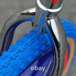 Skyway T/A Vélo BMX Personnalisé Old School 20 Pouces Chrome / Bleu