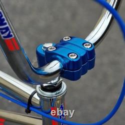 Skyway T/A Vélo BMX Personnalisé Old School 20 Pouces Chrome / Bleu