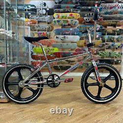 Skyway T/a Custom Old School Bmx Bike Chrome / Noir / Roues De Tuff Rouge