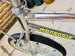 Superbe Mongoose Californien 1983 Old School Bmx, Pro Class Wheels And Brakes