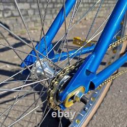 Vélo BMX Ironhead Custom Cruiser 26 pouces Style Old School Bleu Bonbon / Or