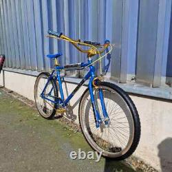 Vélo BMX Ironhead Custom Cruiser 26 pouces Style Old School Bleu Bonbon / Or