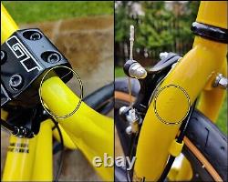 Vélo BMX Old School années 80 jaune, jantes SKYWAY MAGs, rétro, modèle Freestyler, fabriqué aux États-Unis, gt PRO.