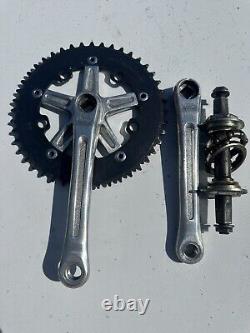 Vieux école BMX Shimano 600 manivelles avec fond de boîtier Sr Mx-2 et plateau de chaîne 44t