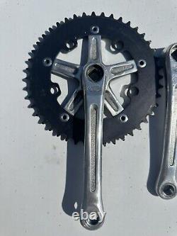 Vieux école BMX Shimano 600 manivelles avec fond de boîtier Sr Mx-2 et plateau de chaîne 44t